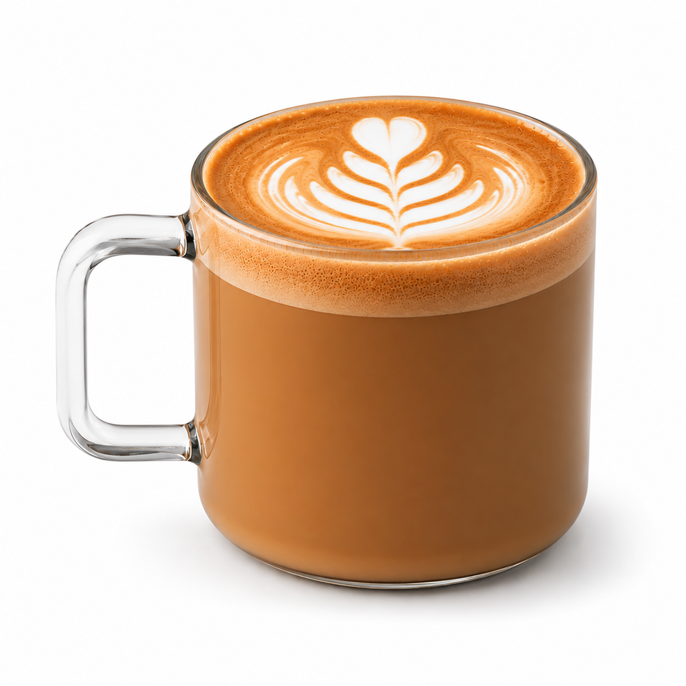 Treasure Cup coffee with latte art