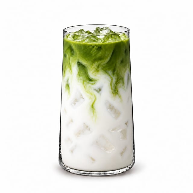 Iced matcha.