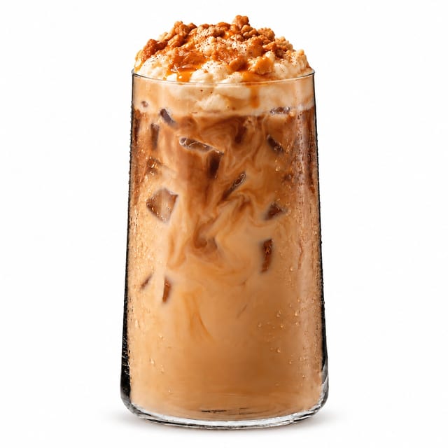 Iced pumpkin pie pudding saturn spice latte.
