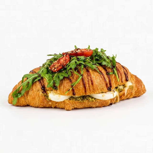 Cozy pesto croissant.