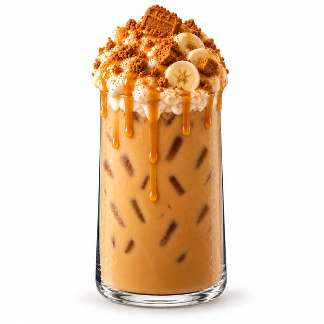 Iced banana pudding latte.